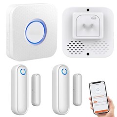 Caregiver Pager WiFi Door Alarms for Dementia Patients with Phone App,WiFi Sm…