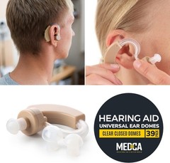 Comfort-Fit Hearing Aid Domes – 39 Soft Silicone Tips in Small to X-Large Sizes