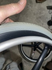 X-core 5-Spoke Mag Wheelchair Wheel Pair 22″ 501mm w/ Solid Tires & Hand rim Axl
