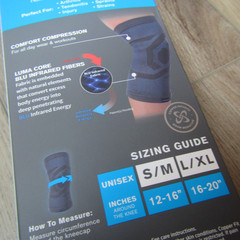 NEW COPPER FIT DUAL ACTION KNEE SLEEVE COMPRESSION L / XL LARGE BRACE BLU