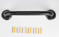 700BRASS 12 Inch Solid Brass Grab Bar Oil Rubbed Bronze Anti Slip Safety Rail