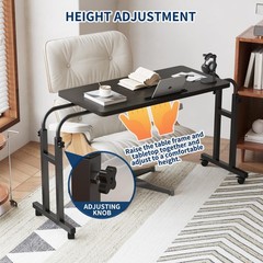 Mobile OverBed Recliner Table – Adjustable Height & Length, Stable Laptop Tra…