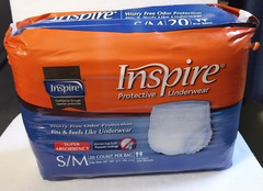 Inspire Protective Underwear – Size Small/Medium 20CT