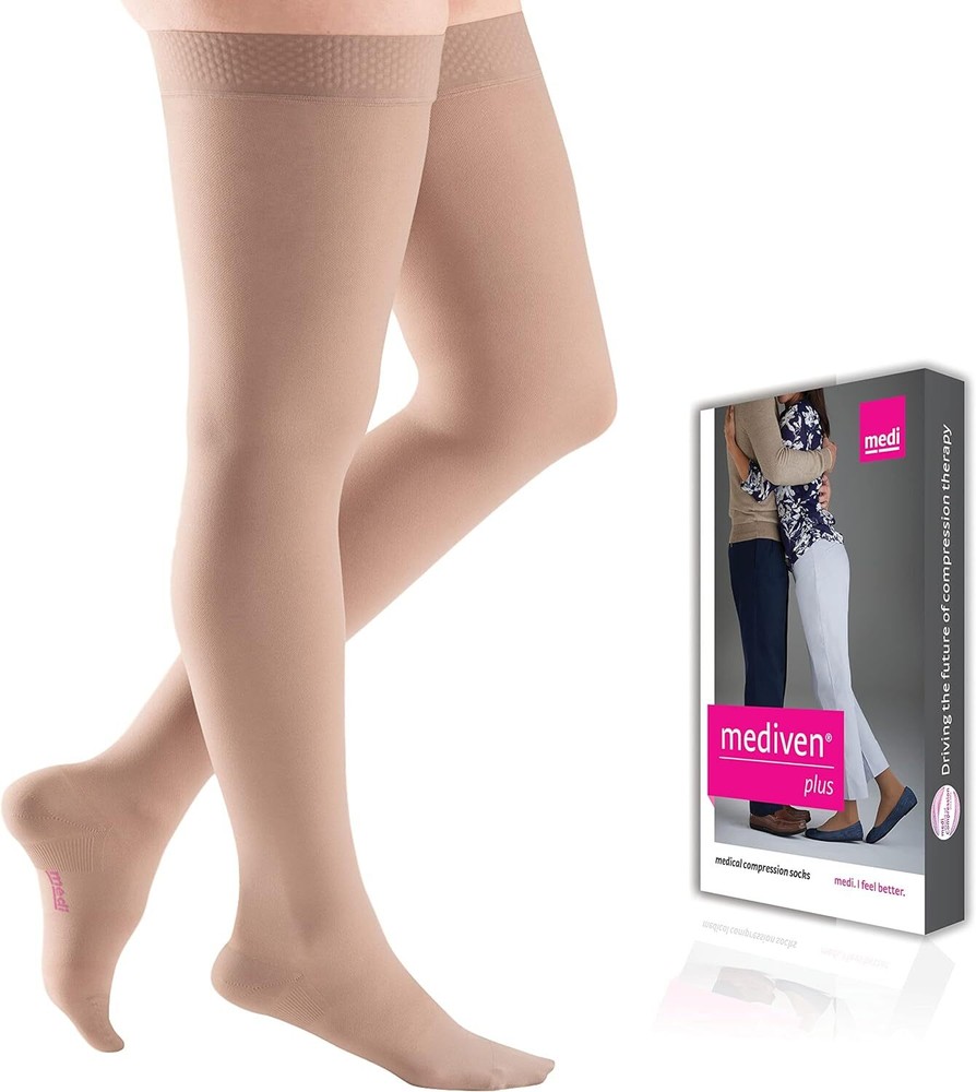 Mediven Plus REGULAR TOP BAND Thigh High Compression Stocking 20-30 Pick Size