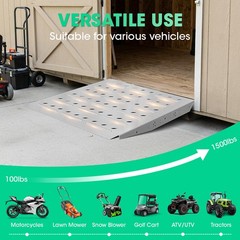 29″ x 48″ Shed Ramps 1800 LB Capacity Alloy Loading Dock Ramp for Garages, Barns