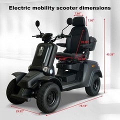 Heavy Duty 4-Wheel Mobility Scooter for Senior&Adult 1000W 15MPH 500LBS Capacity