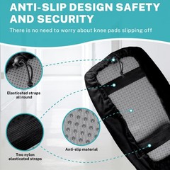 Knee Scooter Pad Cover with 2.6-inch Removable, Highly Resilient Black