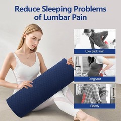 Lumbar Support Pillow Memory Foam Large 3.15×23.6 Inches Back Lower Pain Relief