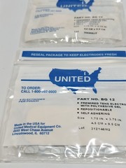 United Pre-Wired TENS Electrode 1.75” X 3.75” Pads (16 Total) Repositionable USA