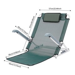 Adjustable Bed Backrest Support, Foldable Sit-up Back Rest with Armrest
