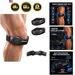 Patellar Tendon Support Strap, 2 Pack Knee Strap with Dual-Length Adjustable …