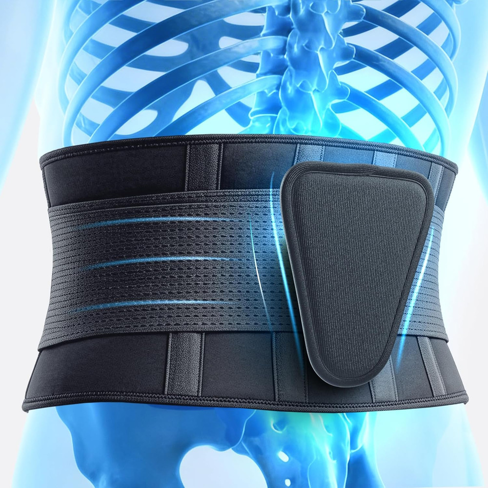 Plus Size Back Brace for Lower Back Pain Relief 4XL, Unisex Lumbar Support Belt