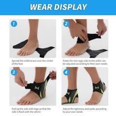 Adjustable Lace up Ankle Brace for Sprained, Plantar Fasciitis & Tendonitis