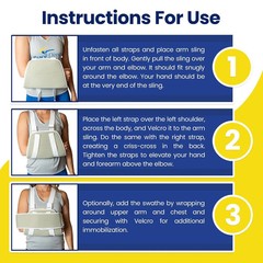 Brace Direct Adjustable Foam Arm Sling Shoulder Immobilizer for Rotator Cuff Rep