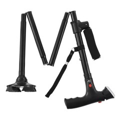 Adjustable Aluminum Walking Cane 34-38in Safety&Non-Slip Outdoor Sport Tool