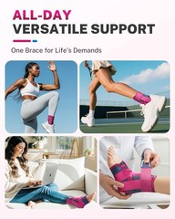Ankle Brace for Women Men with Quick Lace Up, Adjustable Figure 8 Compression…