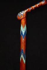 Handmade “ Zig Zag “ Cane Turquoise and Azurite