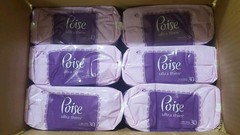6 x 30 Poise Ultra Thin Light Regular Pads 180 Count Total NIP