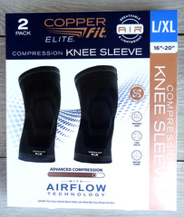 2/Pack Copper Fit Elite Air Breathable Compression Knee Sleeve L/XL (16″-20″)