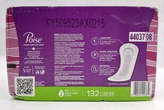 Pack Of 132 Poise Fresh Protection Daily Incontinence Very Light Panty Liners