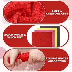 Newwiee 40 Pcs Wash Cloth Bulk Cotton Bath Hand Face Washcloths Soft Quick