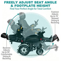 Irtme Power Standing Recline Chair 68″ Stand 330lb 62mi All-Terrain w/ Joystick