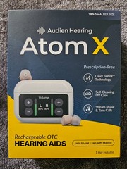 Audien Hearing ATOM X -Rechargeable OTC Hearing Aids – Latest Model Brand New