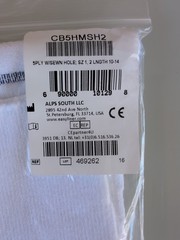 CoolBlue Prosthetic Socks 5-Ply Size 1-2 Length 10″-14″ White CB5HMSH2 Lot of 3