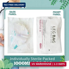 5-Pack 1000ml Leg Bag Urinary Drainage Bags with Adjustable Straps, Leak-Resista