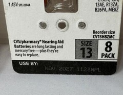 CVS Max Size 13 Hearing Aid 8 Batteries /Pack X 6 Exp 10 & 11 2027 CV13H8XMC NIB