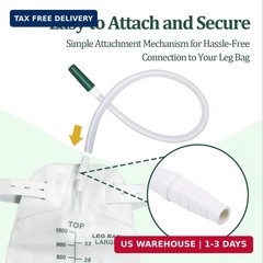 10 Pack Leg Bag Extension Tubing 18 Inch Flexible Kink Resistant Urine Collectio