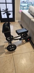 BlessReach Knee Walker Scooter 4-Wheel Manual w/ Storage Compartment Black