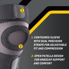 FUTURO Performance Knee Support, Ideal for General Large (Pack of 1), Black