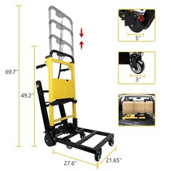 Electric Stair Climbing Hand Trucks, 200W 3 Adjustable Speeds 440lbs Max Load