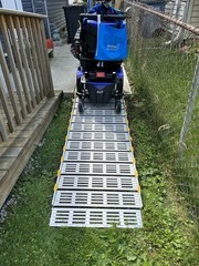 Roll-A-Ramp 7 Ft Long x 26 In Wide Ramp Aluminum Silver