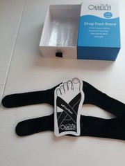 Omeer LEFT FOOT Drop Foot Brace For Walking With Shoes Socks, Fits LEFT only