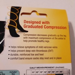 3M Futuro Dress Socks For Men Black Size L Firm Compression 20-30 mmHg 1 Pair