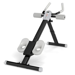 Adjustable Abdominal Trainer with Elbow Support Knee Protection and LCD Monitor