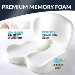 Trucker Seat Cushion for Long Sitting Memory Foam Seat Chair Cushion Office Car