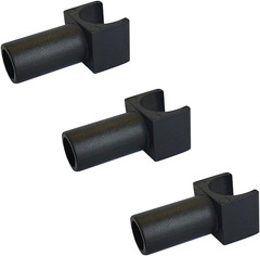 3 Pcs Wheelchair Seat Rail Guide Fits 7/8 Inch Tubing for Transport Chairs