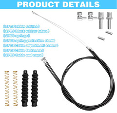 14Pcs Brake Cable Drive Rollator Replacement Parts, Brake Cable Parts for Walker