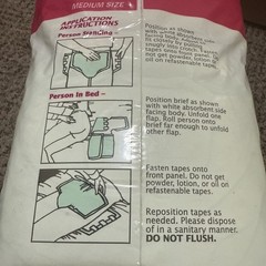 Vintage Depend 1990 Super Rare Mint Bag Size Medium Sealed 24 Diaper Deal