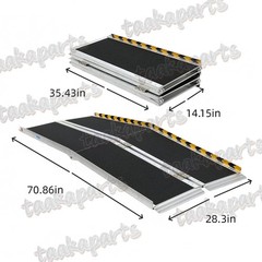 6ft Folding Aluminum Wheelchair Ramp Portable Mobility Scooter Non-Slip 600LBS