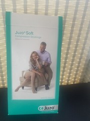 Juzo Soft Stockings 2001 AD Knee OT Silicone Chestnut Shade SzIV 20-30mmH
