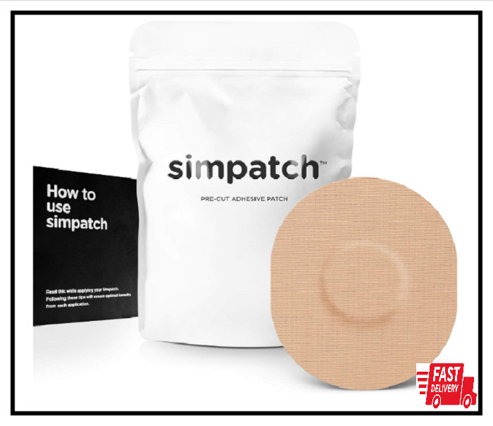 SIMPATCH Universal Adhesive Patch (25-Pack) – Waterproof Adhesive, CGM Patches