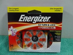 NEW Energizer EZ Turn & Lock Size 13 Hearing Aid Batteries, 24-Pack Exp-11/2020