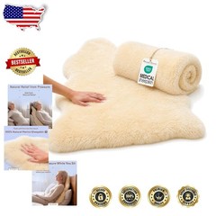 Large Medical Sheepskin 25″x41″ – Bedsores, Breathable, Oeko-Tex Certified