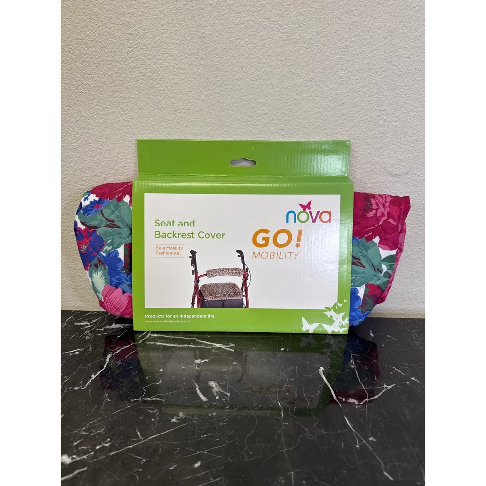 Nova GO! Mobility Walker Seat and Backrest Cover English Garden Floral 4007EG