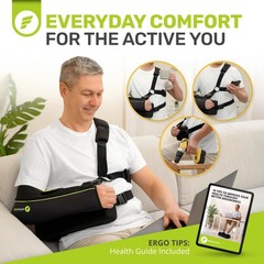 Premium Shoulder Sling with Abduction Pillow – Arm Immobilizer for Athletes (Rig
