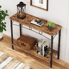Idealhouse 2024 Console Sofa Storage 2 Tier Entryway Mdf And Metal Elegant